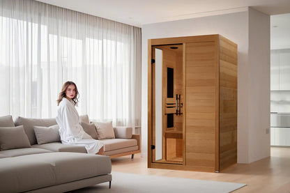 ***New 2026 Model*** Dynamic "Llumeneres" 2 Person Full Spectrum Nero Zero EMF FAR IR Sauna (DYN-6215-03 FS)