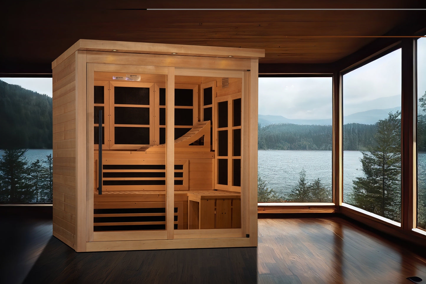 Golden Designs 6 Person Near Zero EMF Far IR Sauna (GDI-6996-02 Elite)