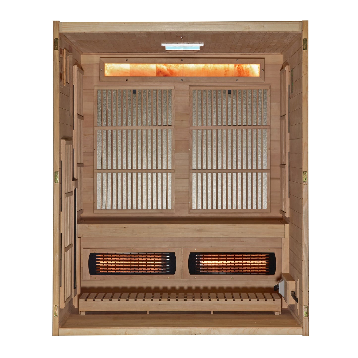 2025 Golden Designs "Soria" 3 Person Hybrid Sauna (Indoor) Full Spectrum and Harvia Traditional Stove (GDI-8330-01)