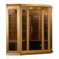 Maxxus "Avignon" 3 Person Corner Near Zero EMF FAR IR Sauna (MX-K356-01-ZF CED)
