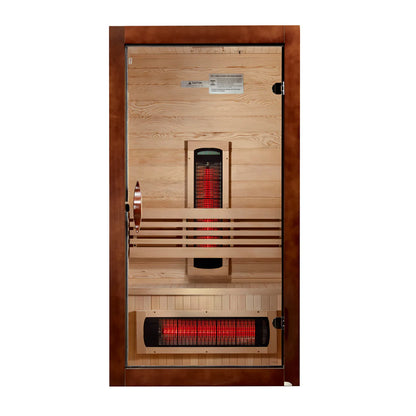***New 2026 Model*** Dynamic Santorini 1-2 Person Full Spectrum Near Zero EMF FAR IR Sauna (DYN-6009-03 FS)