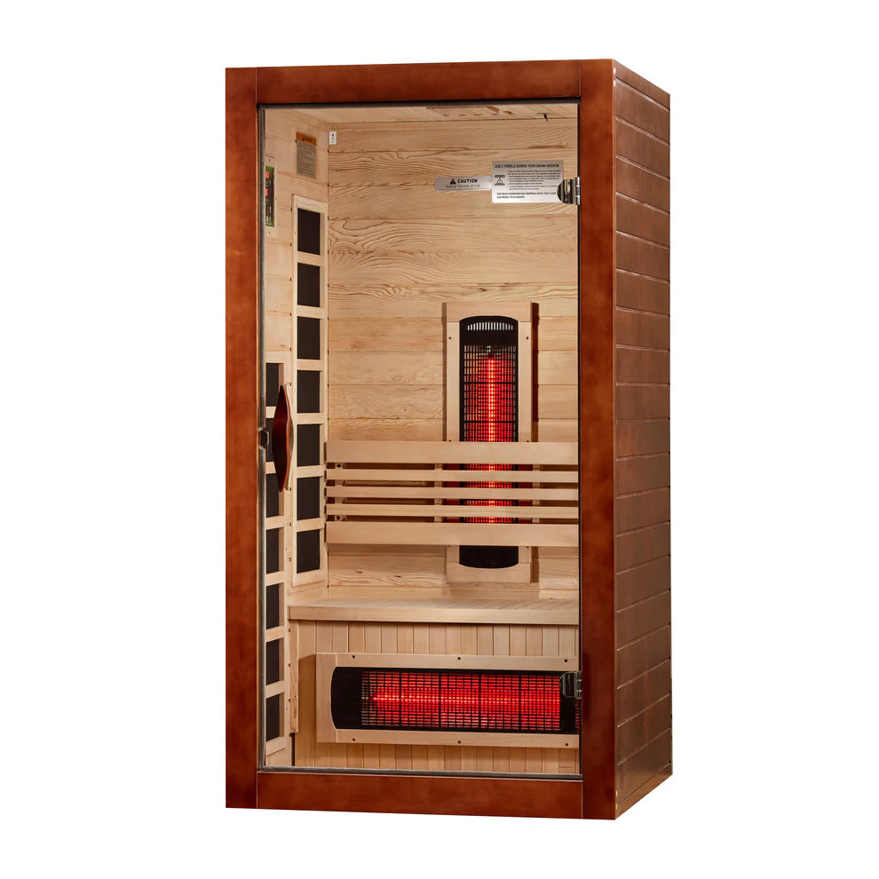 ***New 2026 Model*** Dynamic Santorini 1-2 Person Full Spectrum Near Zero EMF FAR IR Sauna (DYN-6009-03 FS)