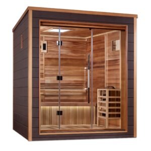 Golden Designs "Drammen" 3 Person Outdoor-Indoor Traditional Sauna (GDI-8203-01)